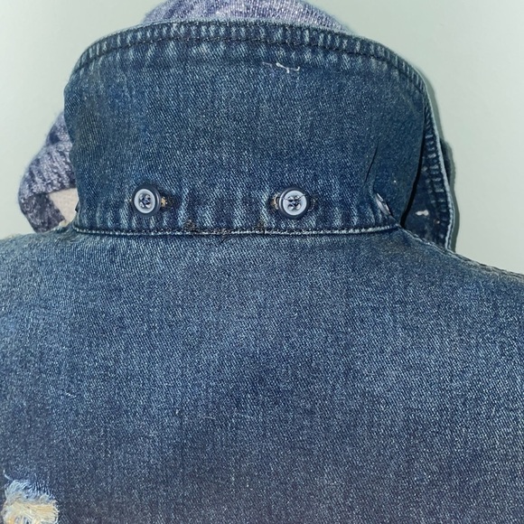 Free People Knit Hooded Jean Jacket - Picture 7 of 8